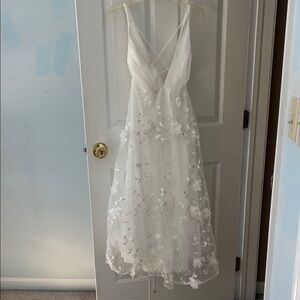 Selfie Leslie White Asymmetrical Dress